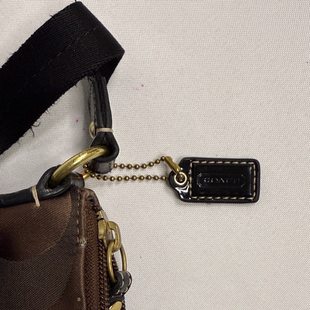 Coach Signature Brown and Black Crossbody Bag - Picture 5 of 7